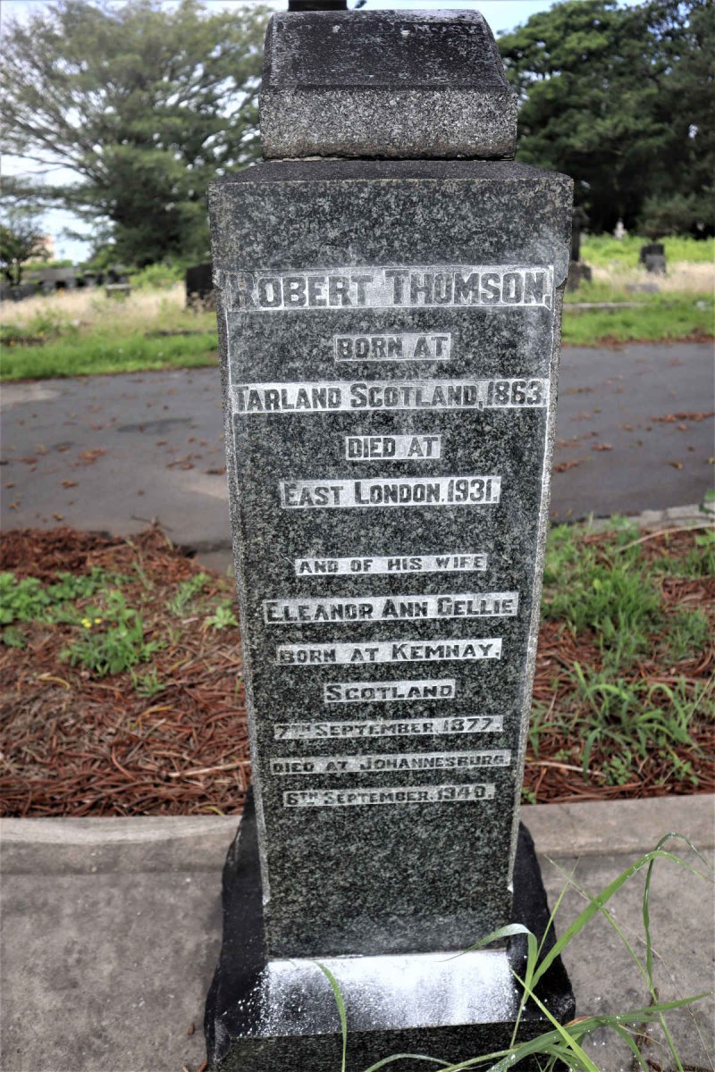 THOMSON Robert 1863-1931 &amp; Eleanor Ann Gellie 1877-1940