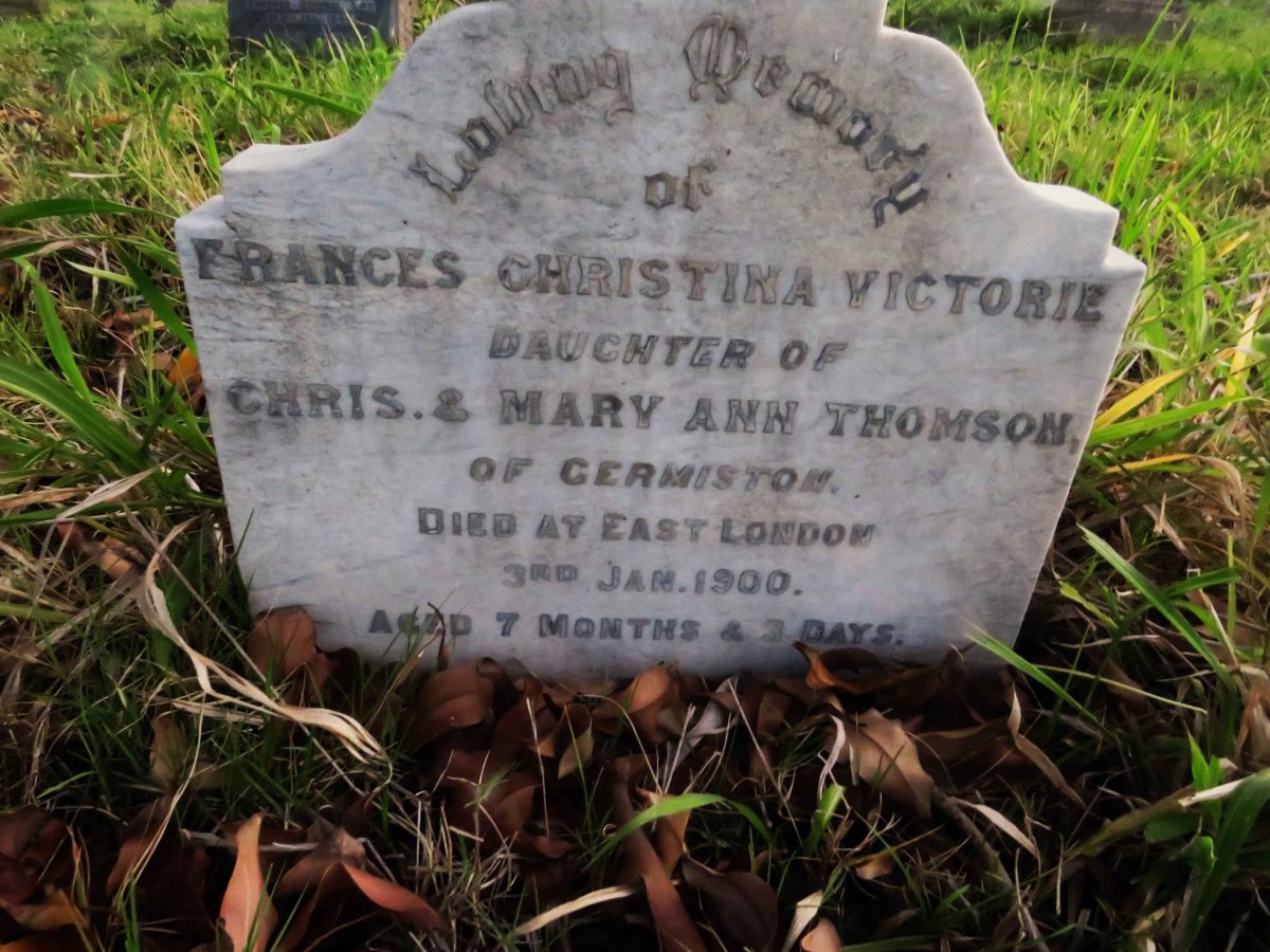 THOMSON Frances Christina Victorie -1900