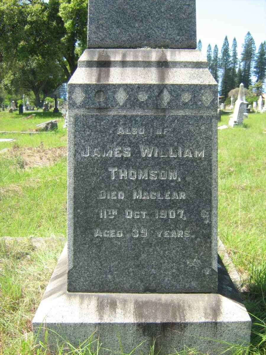 THOMSON James William -1907 