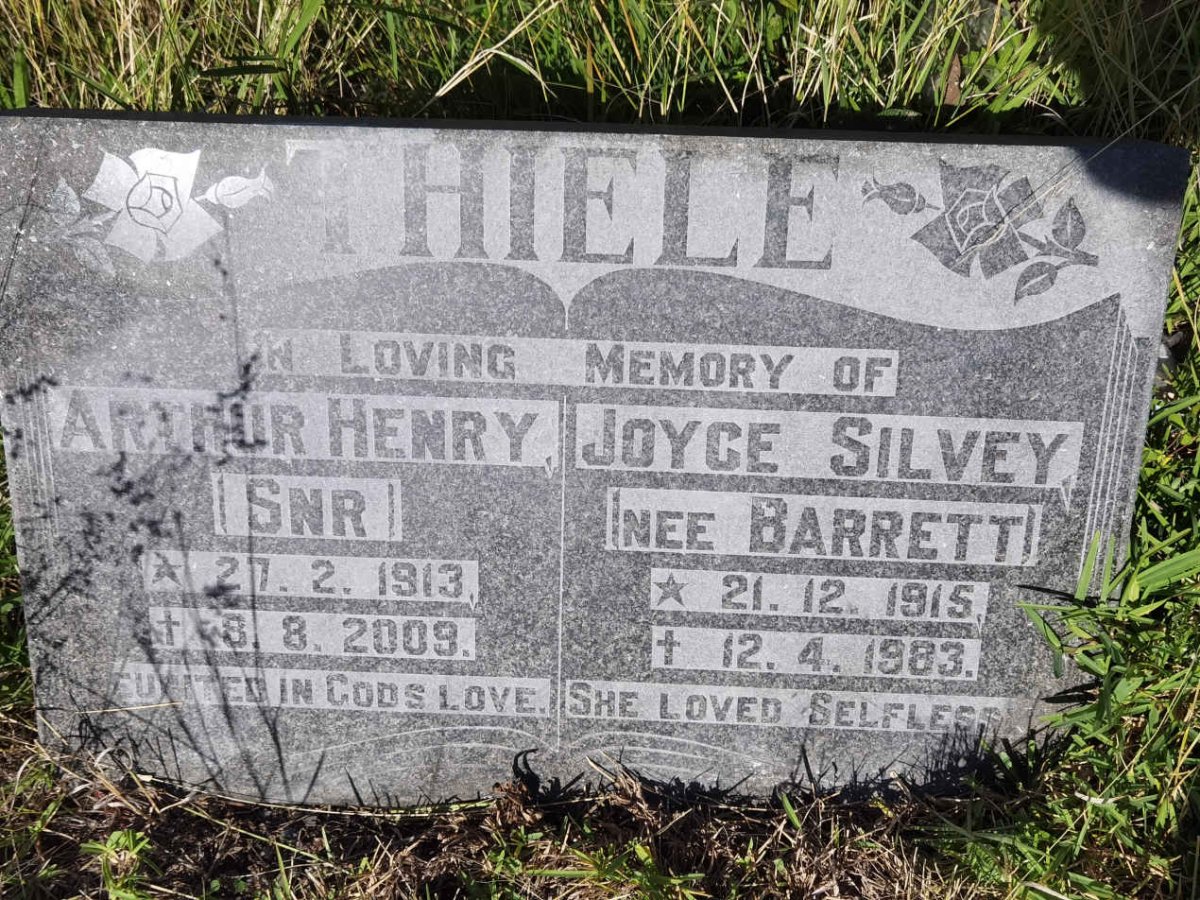 THIELE Arthur Henry 1913-2009 &amp; Joyce Silvey BARRETT 1915-1983
