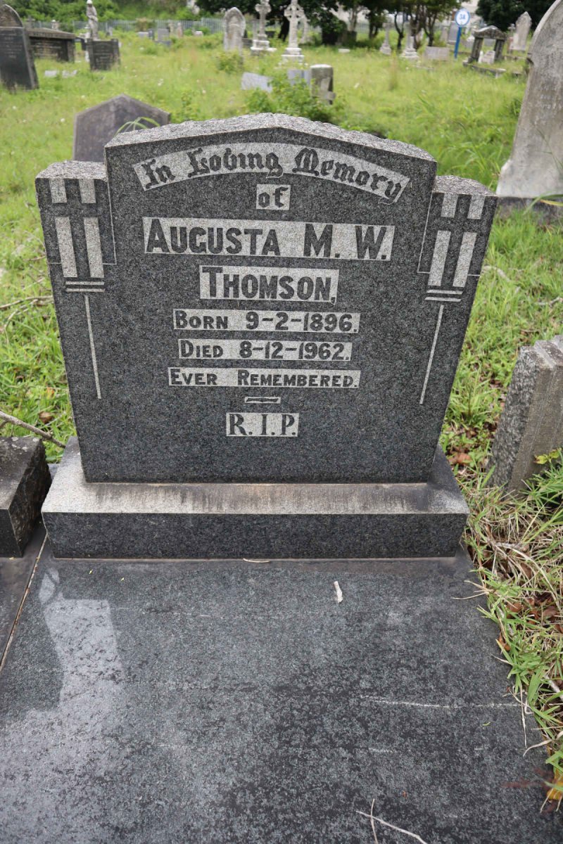 THOMSON Augusta M.W. 1896-1962