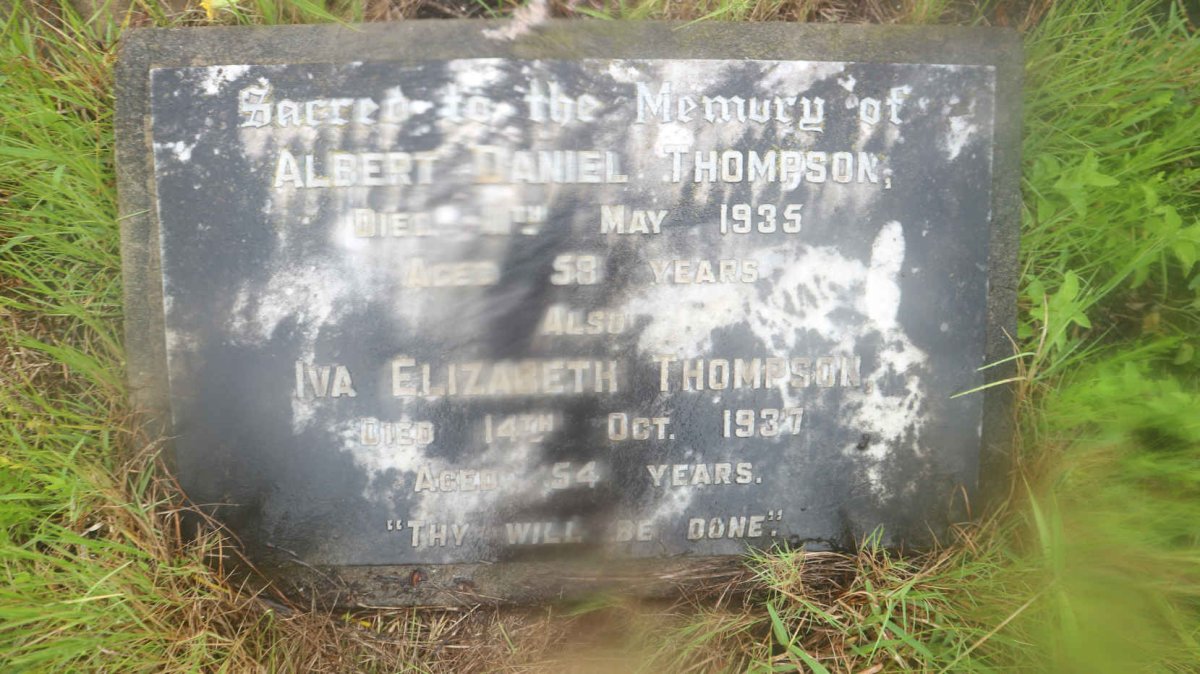 THOMPSON Albert Daniel -1935 &amp; Iva Elizabeth -1937
