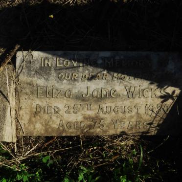 WICKS Eliza Jane -1930
