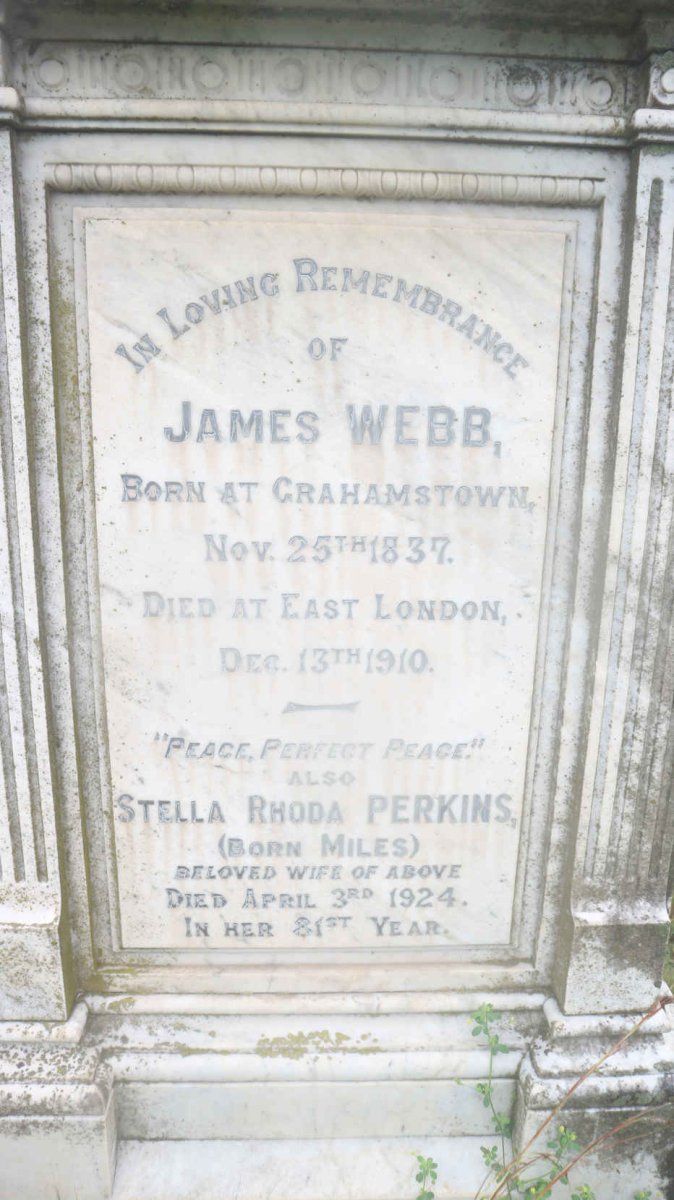 WEBB James 1837-1910 &amp; Stella Rhoda Perkins MILES -1924