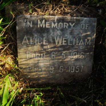 WELHAM Alice 1916-1957