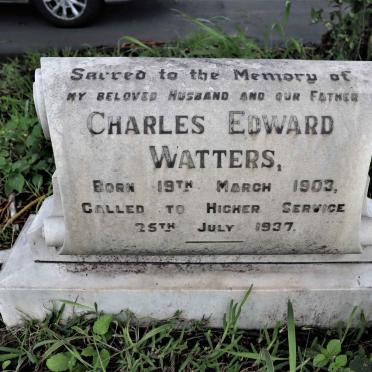 WATTERS Charles Edward 1903-1937