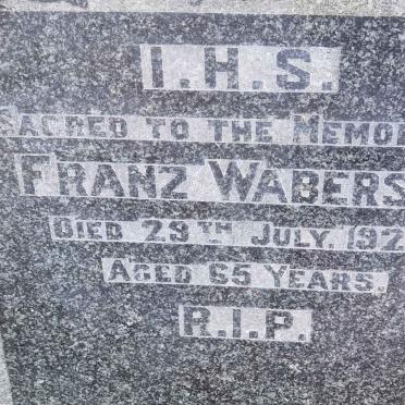 WABERSKI Franz -1927