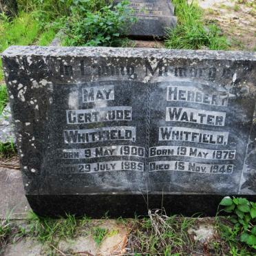 WHITFIELD Herbert Walter 1876-1946 & May Gertrude 1900-1985