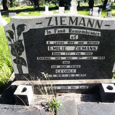 ZIEMANN George 1878-1972 & Emilie 1885-1944