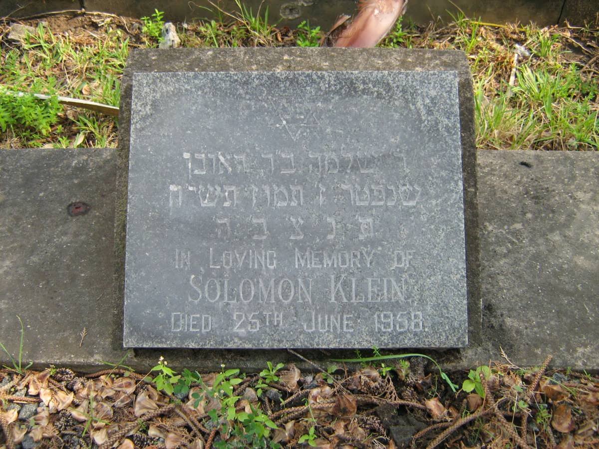 KLEIN Solomon -1958