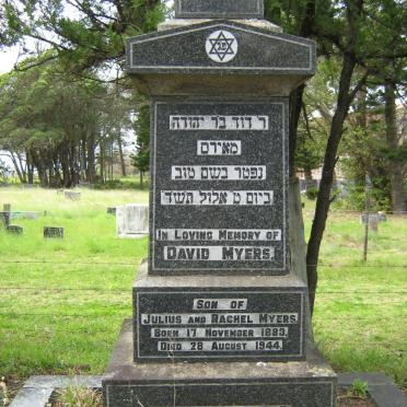 MYERS David 1883-1944