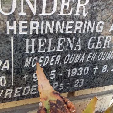 TONDER Louis Jeremias, van 1923-2010 &amp; Helena Gertruida 1930-2017