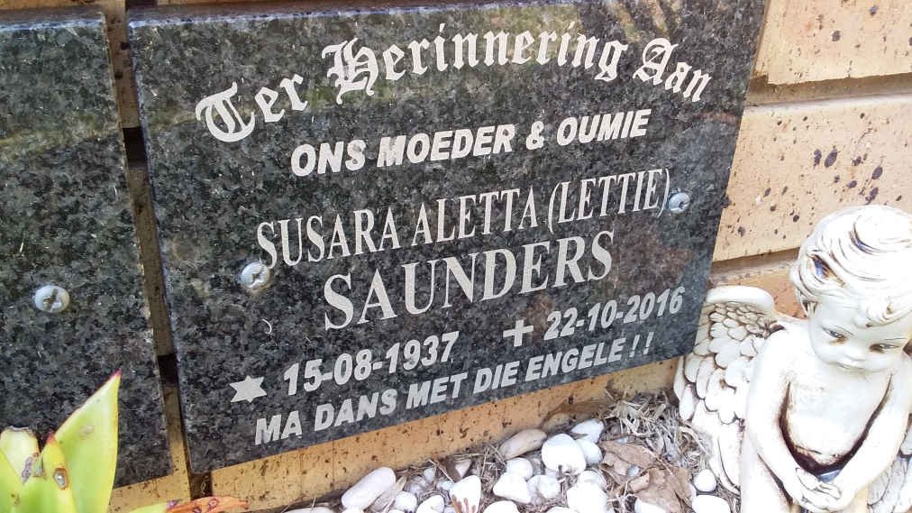 SAUNDERS Susara Aletta 1937-2016