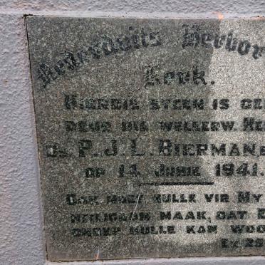 4. Gedenksteen 1941 deur P.J.L.BIERMAN