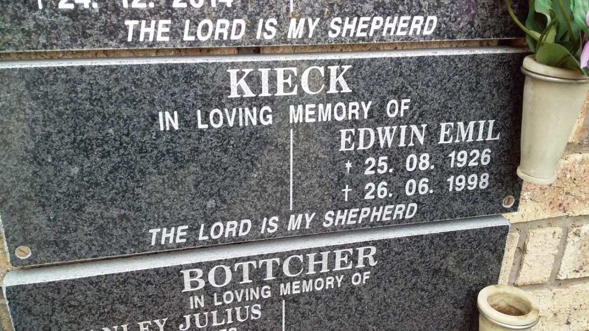 KIECK Edwin Emil 1926-1998
