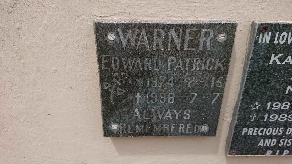 WARNER Edward Patrick 1974-1996