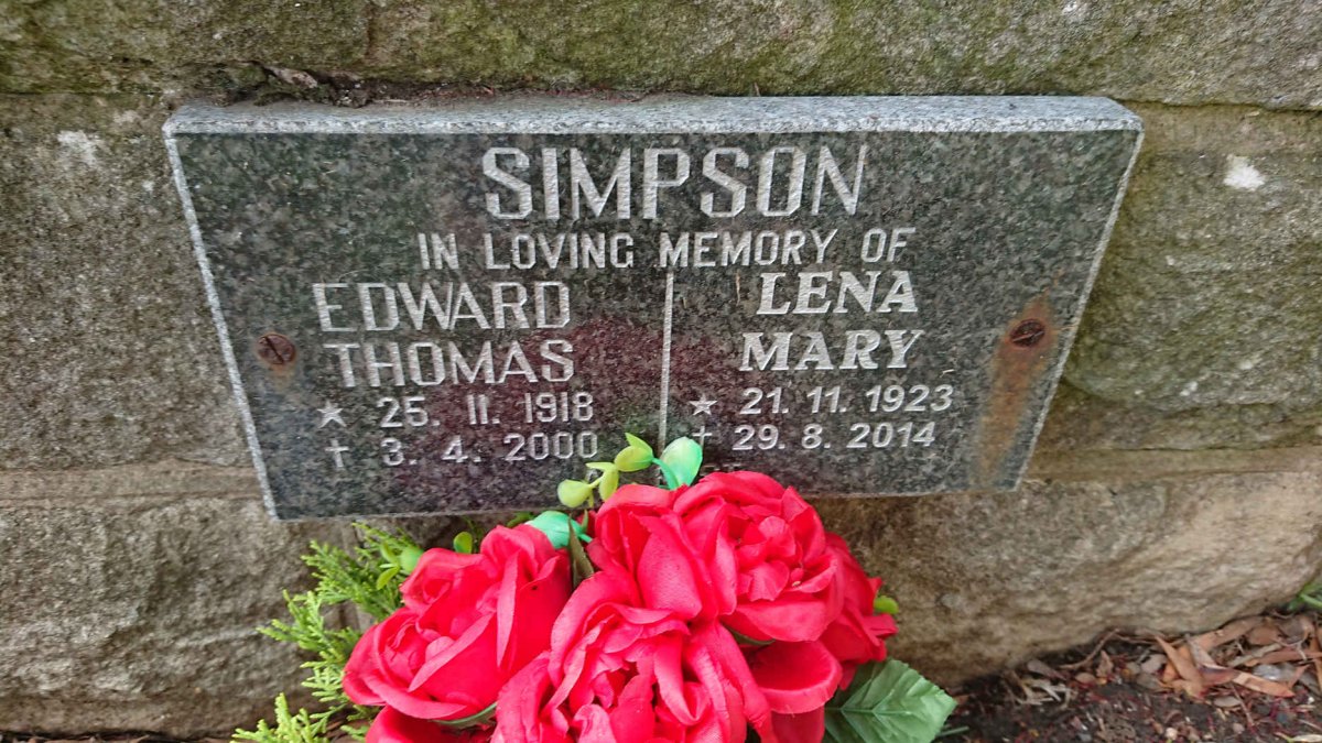 SIMPSON Edward Thomas 1918-2000 &amp; Lena Mary 1923-2014