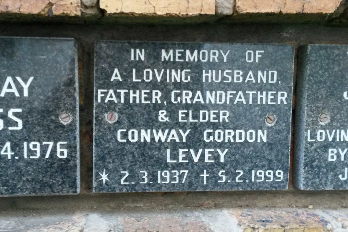 LEVEY Conway Gordon 1937-1999