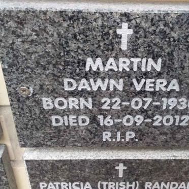 MARTIN Dawn Vera 1930-2012