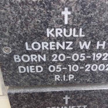 KRULL Lorenz W.H. 1920-2002