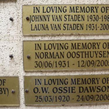 DAWSON :: OOSTHUYSEN :: STADEN, van