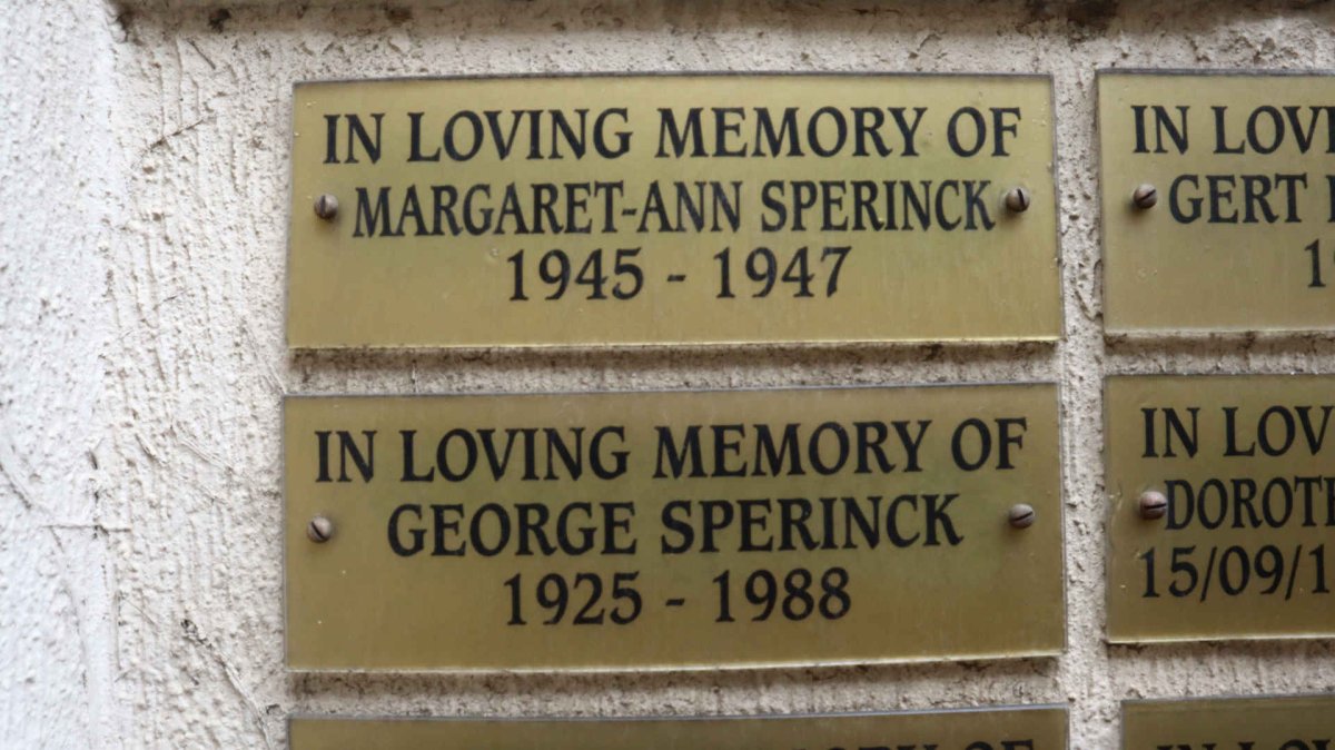 SPERINCK George 1925-1988 :: SPERINCK Margaret-Ann 1945-1947