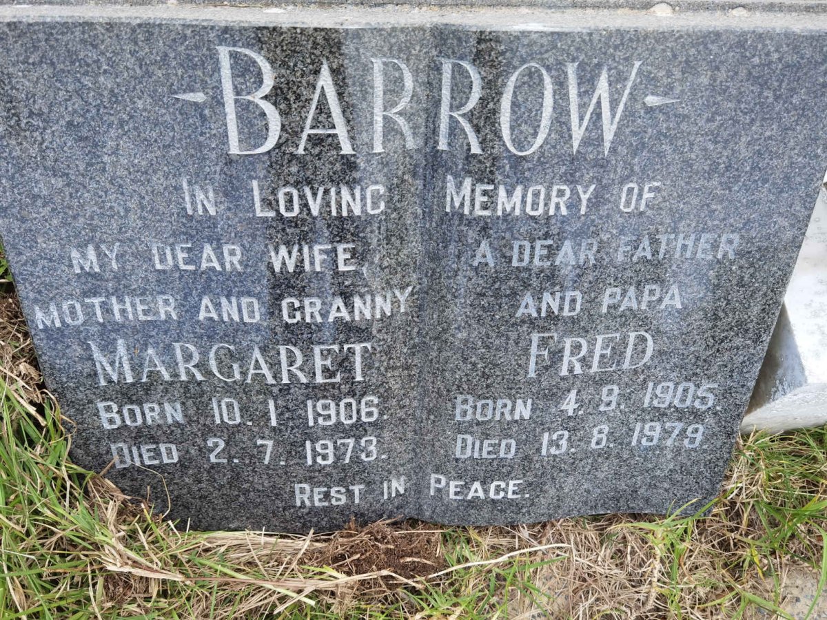 BARROW Fred 1905-1979 &amp; Margaret 1906-1973