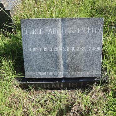 BURMEISTER George Paul 1896-1984 &amp; Doreen Ella 1912-1990