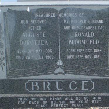 BRUCE Ronald Bloomfield 1899-1961 &amp; Auguste Dorothea 1906-1982