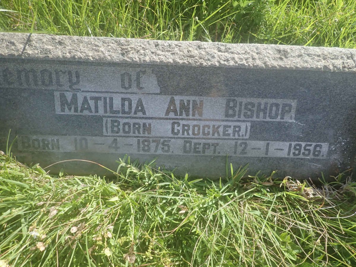 BISHOP William James 1871-1957 &amp; Matilda Ann CROCKER 1875-1956