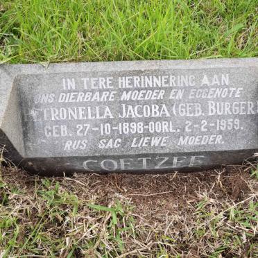 COETZEE Petronella Jacoba nee BURGER 1898-1959