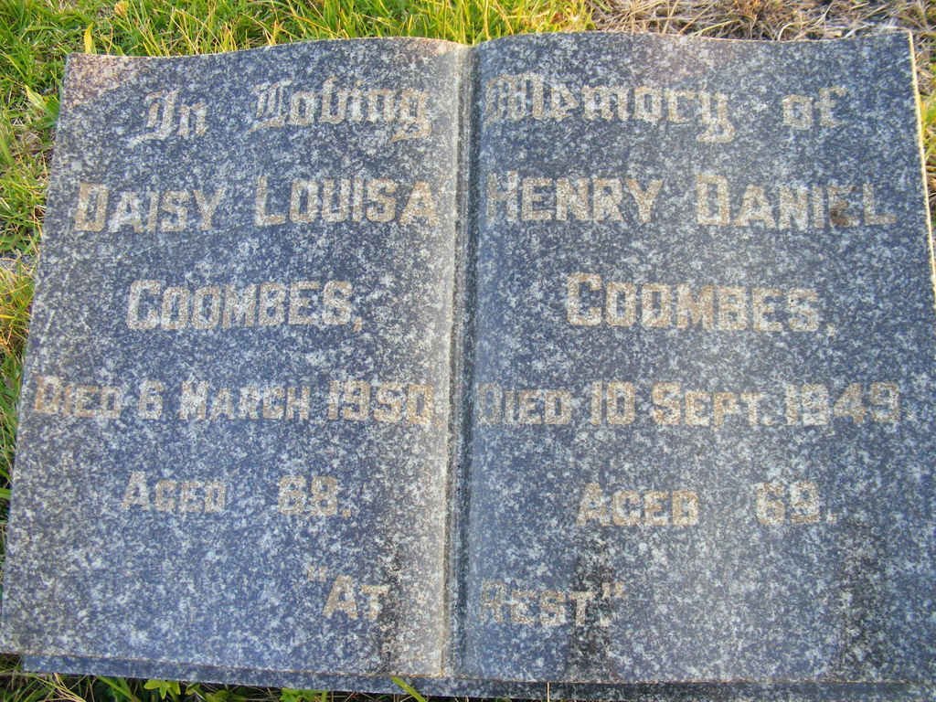 COOMBES Henry Daniel -1949 &amp; Daisy Louisa -1950