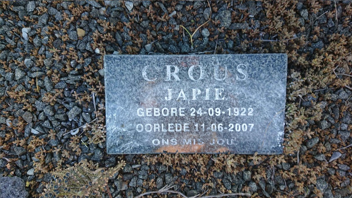 CROUS Japie 1922-2007