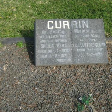 CURRIN Cecil Clifford Claude 1914-1977 &amp; Sheila Vera 1921-1971