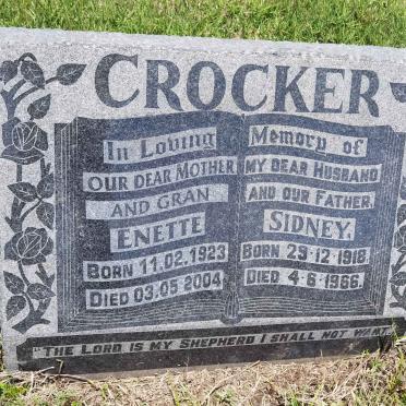 CROCKER Sidney 1918-1966 &amp; Enette 1923-2004