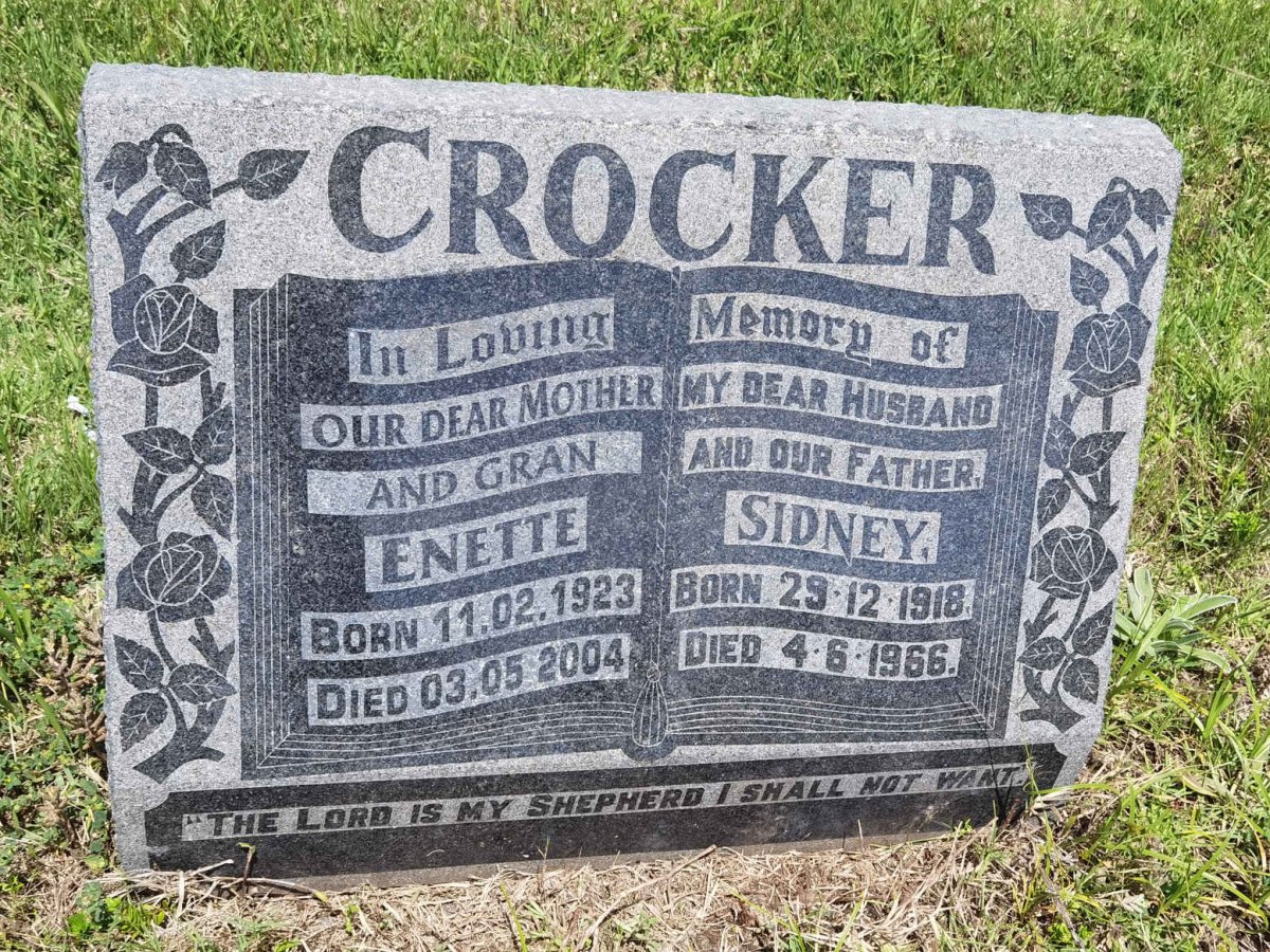 CROCKER Sidney 1918-1966 &amp; Enette 1923-2004
