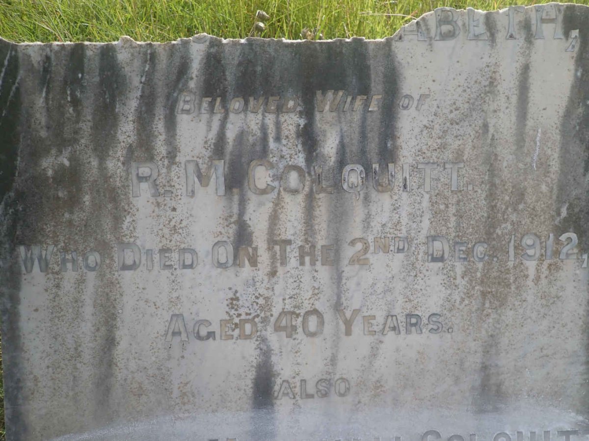 COLQUITT Richard Marshall -1918 &amp; ? Elizabeth -1912