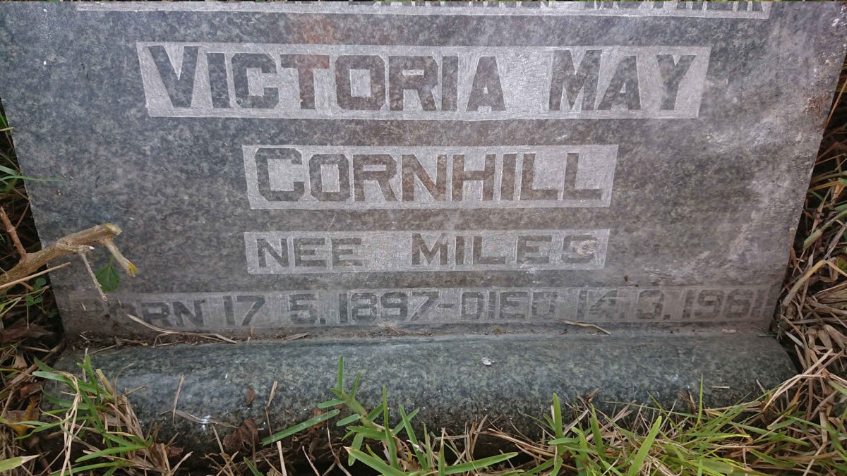 CORNHILL Richard Orlando Ramsay 1897-1948 &amp; Victoria May MILES 1897-1961