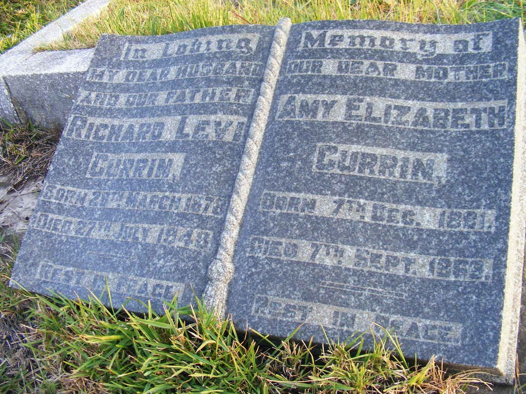 CURRIN Richard Levi 1878-1948 &amp; Amy Elizabeth 1881-1963