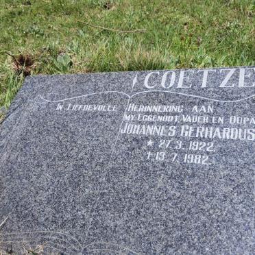 COETZEE Johannes Gerhardus 1922-1982