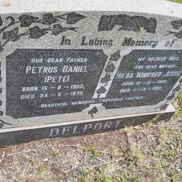 DELPORT Petrus Daniel 1903-1970 &amp; Hilda Winifred Jessie 1906-1966