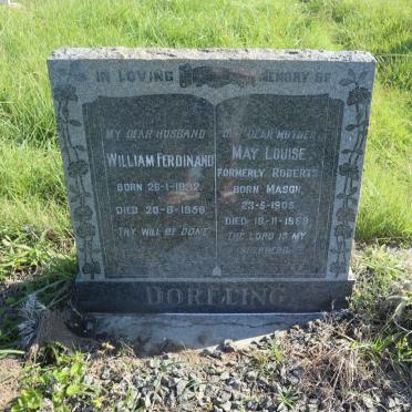DORFLING William Ferdinand 1892-1956 &amp; May Louise formerly ROBERTS nee MASON 1905-1969