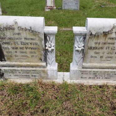 DREYER Rudolph P.G. 1851-1934 &amp; Anna M. VAN DE VYVER 1851-1934