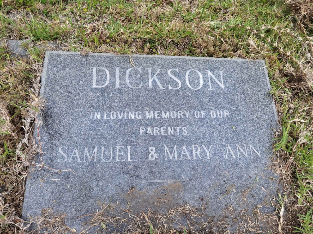 DICKSON Samuel &amp; Mary Ann