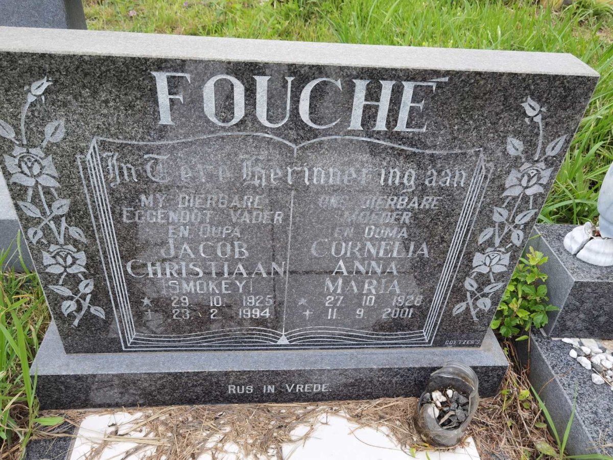 FOUCHE Jacob Christiaan 1925-1994 &amp; Cornelia Anna Maria 1928-2001
