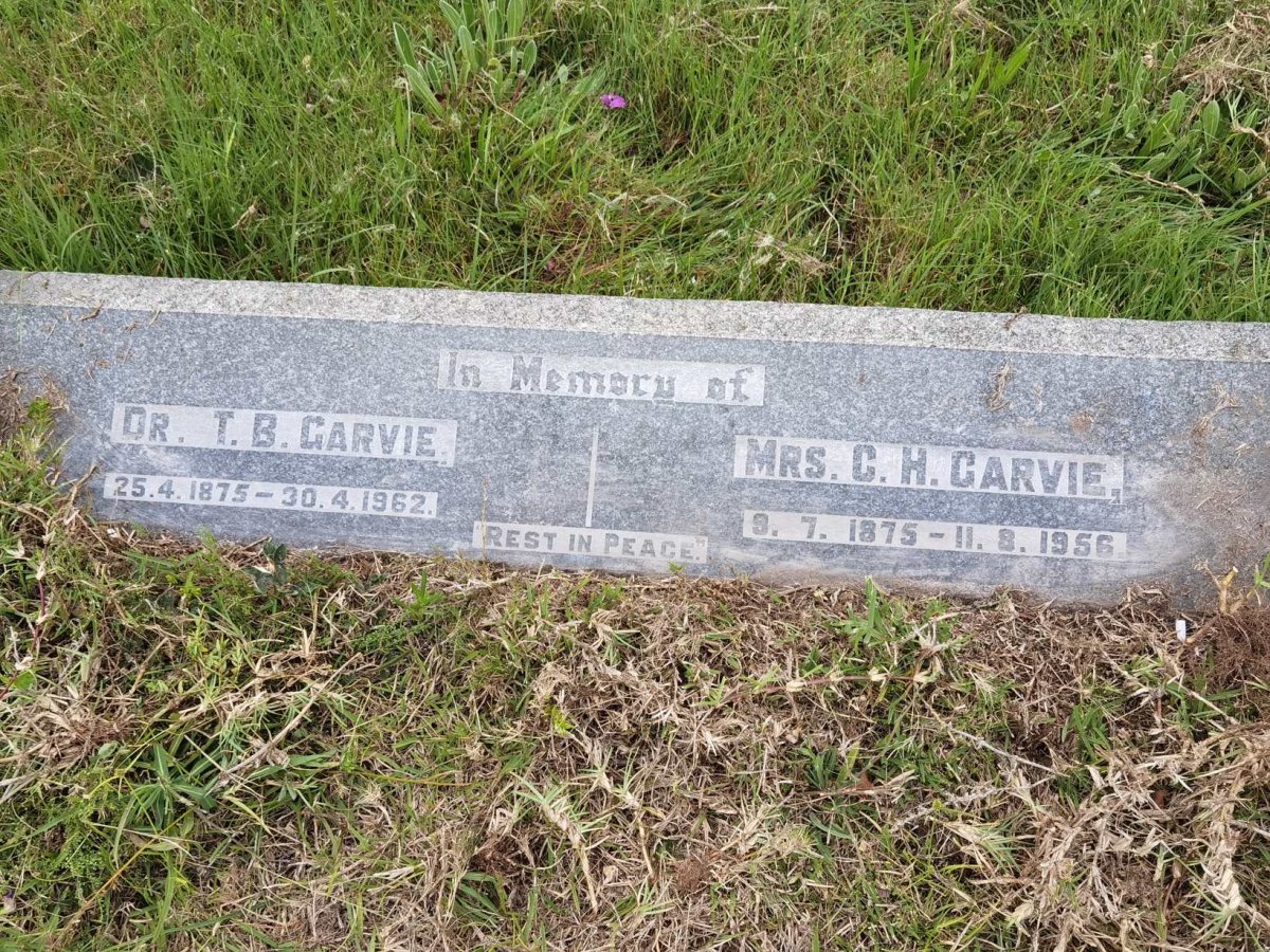 GARVIE T.B. 1875-1962 &amp; C.H. 1875-1956