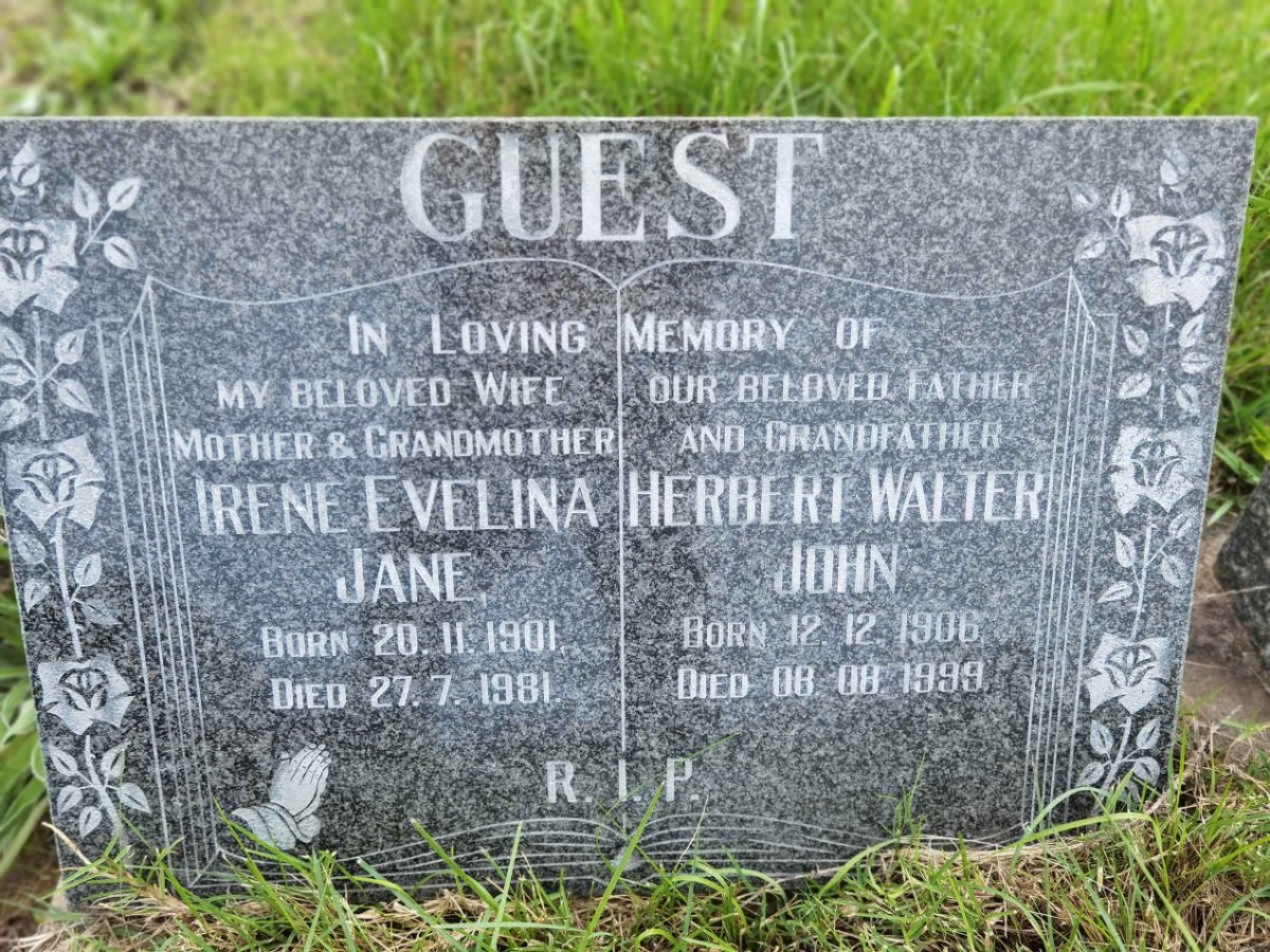 GUEST Herbert Walter John 1906-1999 &amp; Irene Evelina Jane 1901-1981