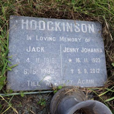 HODGKINSON Jack 1916-1993 &amp; Jenny Johanna 1923-2012