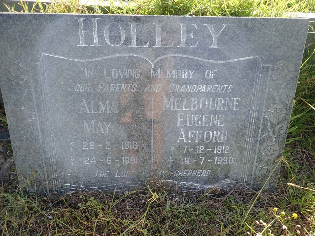HOLLEY Melbourne Eugene Afford 1912-1990 &amp; Alma May 1918-1991