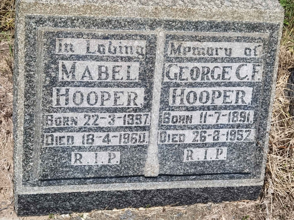 HOOPER George C.F. 1891-1962 & Mabel 1897-1960